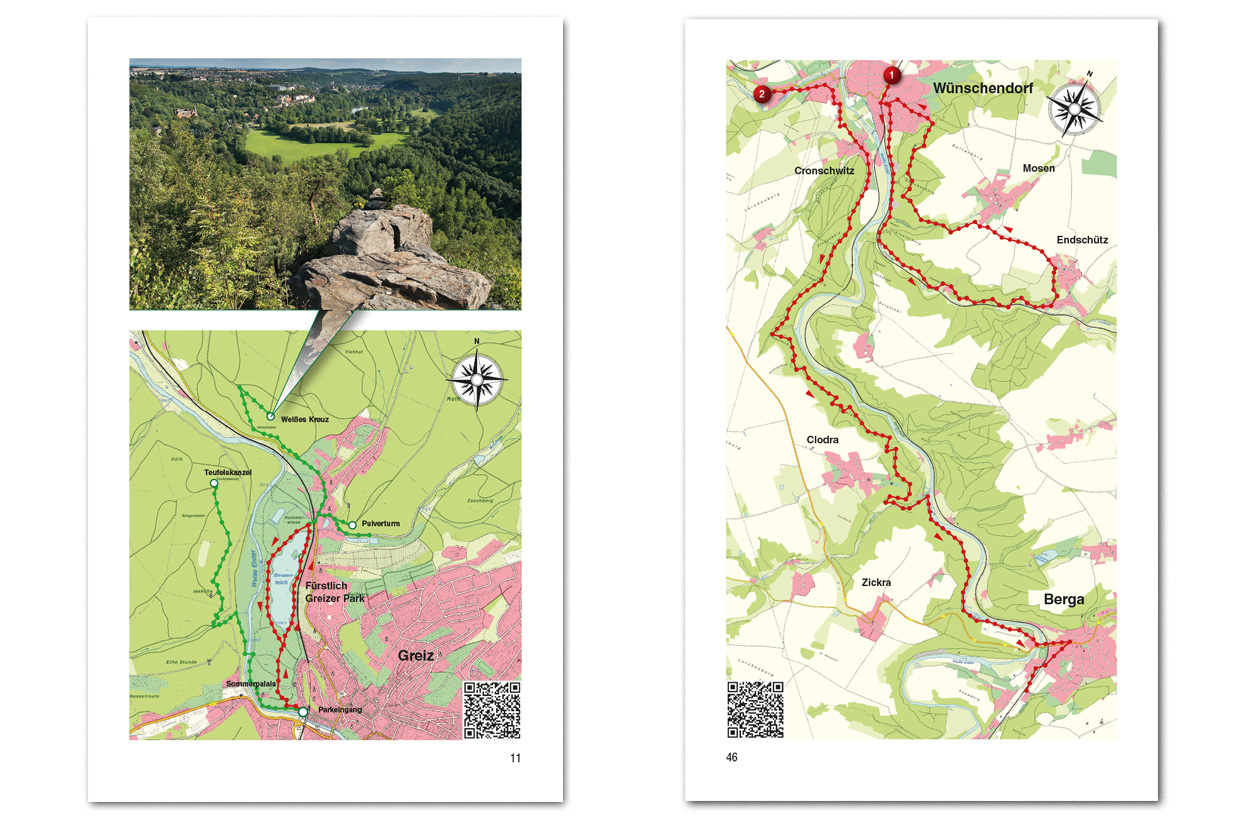 Wanderkarten aus Natur erleben im Landkreis Greiz